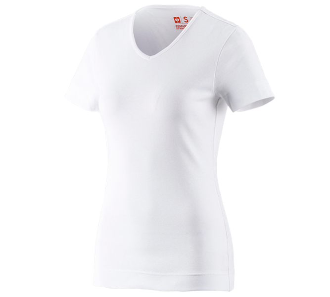 e.s. T-Shirt cotton V-Neck, dames