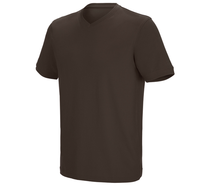 e.s. T-shirt cotton stretch V-Neck