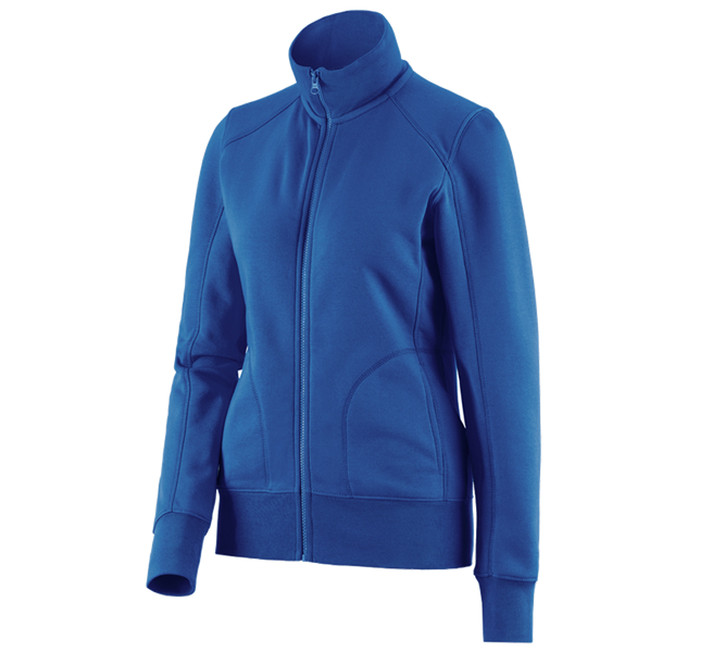 Hoofdaanzicht, Sweats | Hoodies, e.s. Sweatjack poly cotton, dames, gentiaanblauw