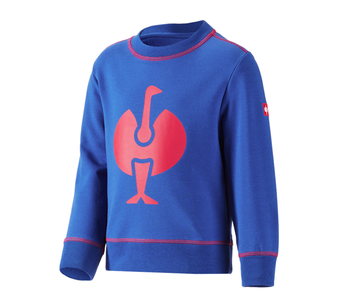 Hoofdaanzicht, Bovenkleding, Sweatshirt e.s.motion 2020, kinderen, korenblauw/vuurrood