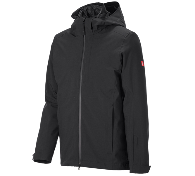 Hoofdaanzicht, Kleding, 3 in 1 functionele jack e.s.trail snow, zwart