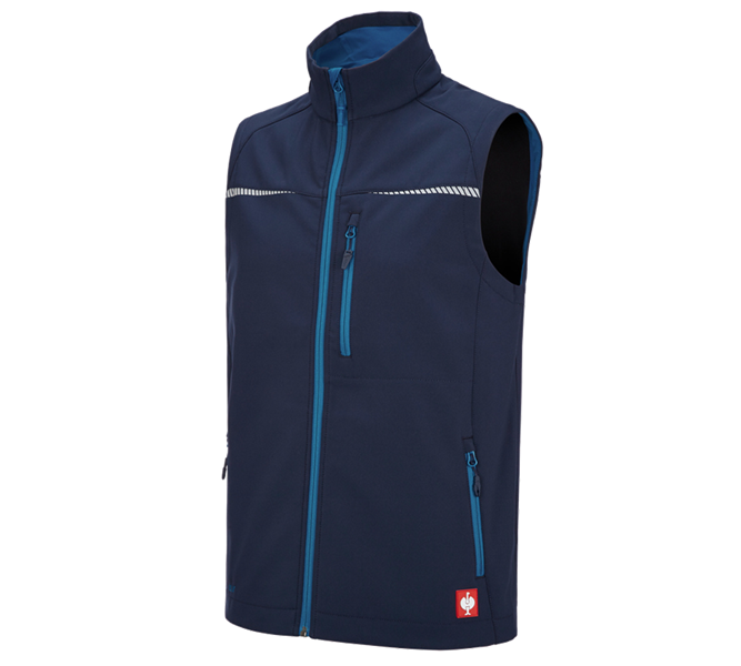 Hoofdaanzicht, e.s.motion 2020, Softshell-bodywarmer e.s.motion 2020, donkerblauw/atol