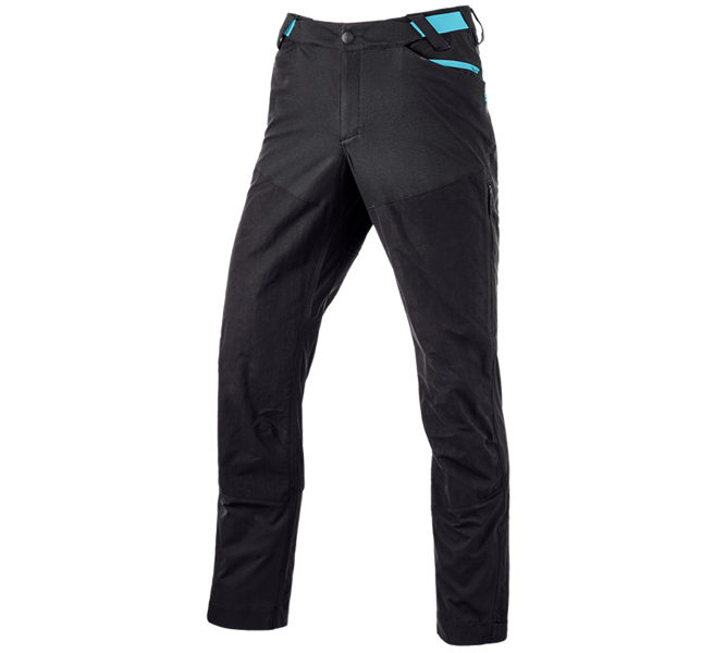 Hoofdaanzicht, Kleding, Hybrid Functionele broek e.s.trail, zwart/lapis turkoois