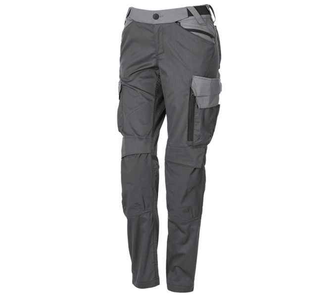 Hoofdaanzicht, Kleding, Werkbroek e.s.trail pure, dames, carbongrijs/bazaltgrijs