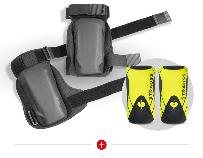 SET: e.s. Knee Pad + zakken Pro-Comfort, rough