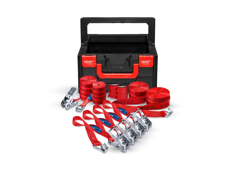 Hoofdaanzicht, Ladingzekering, STRAUSSbox 215 midi tool carrier set III