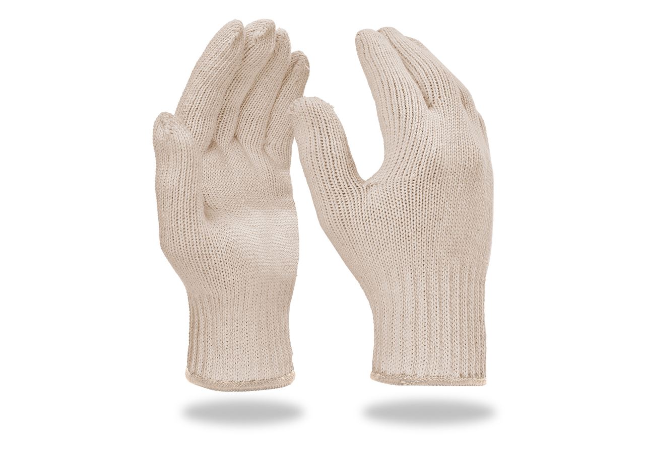 Textiel: Gebreide handschoenen, per 12 + wit