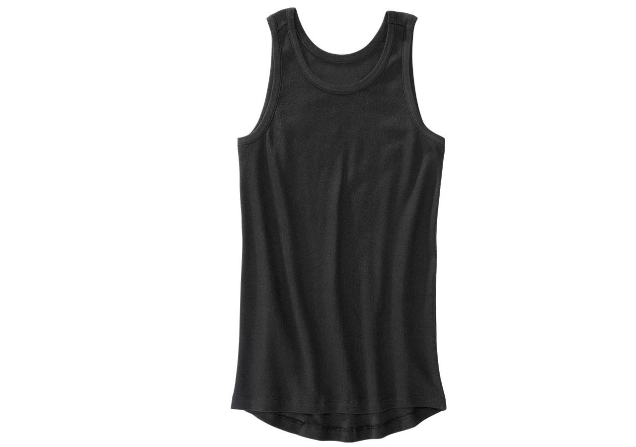 Ondergoed | Thermokleding: e.s. Cotton rib tank-shirt + zwart