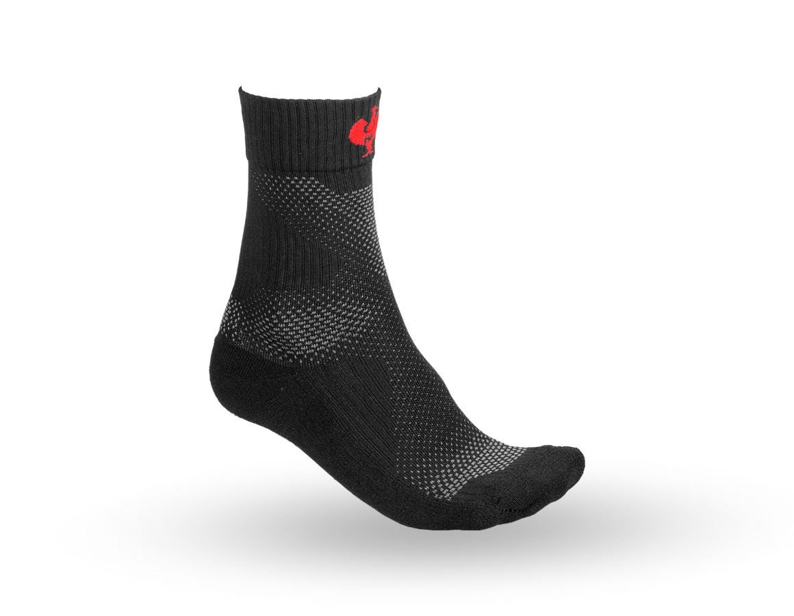 Kleding: e.s. Allseason sokken Function light/high + zwart/strauss rood
