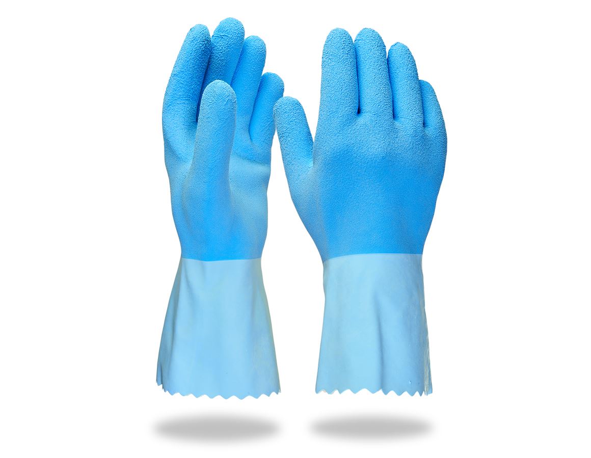 Gecoate: Speciale latex handschoenen Hy Blue