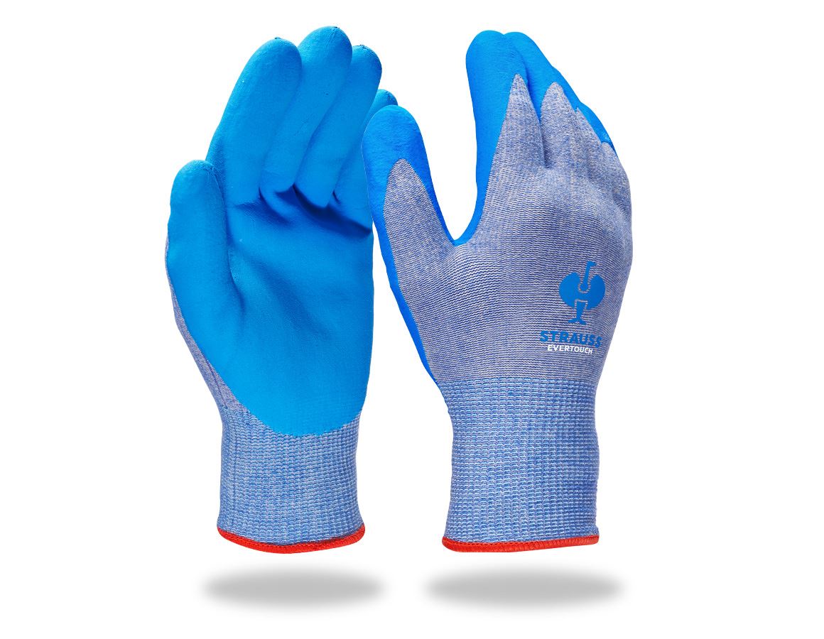 Gecoate: e.s. Nitril handschoenen evertouch allseasons + blauw/lichtblauw-melange