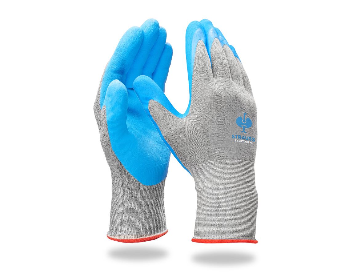 Gecoate: e.s. Nitril handschoenen evertouch micro + blauw/lichtblauw-melange