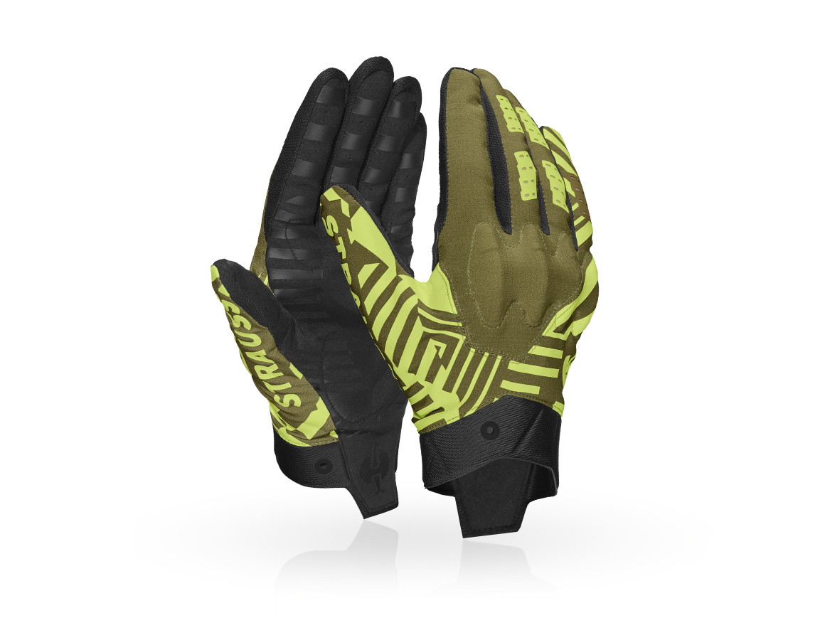 Hybride: Handschoenen e.s.trail, light graphic + zwart/jeneverbesgroen/limegroen