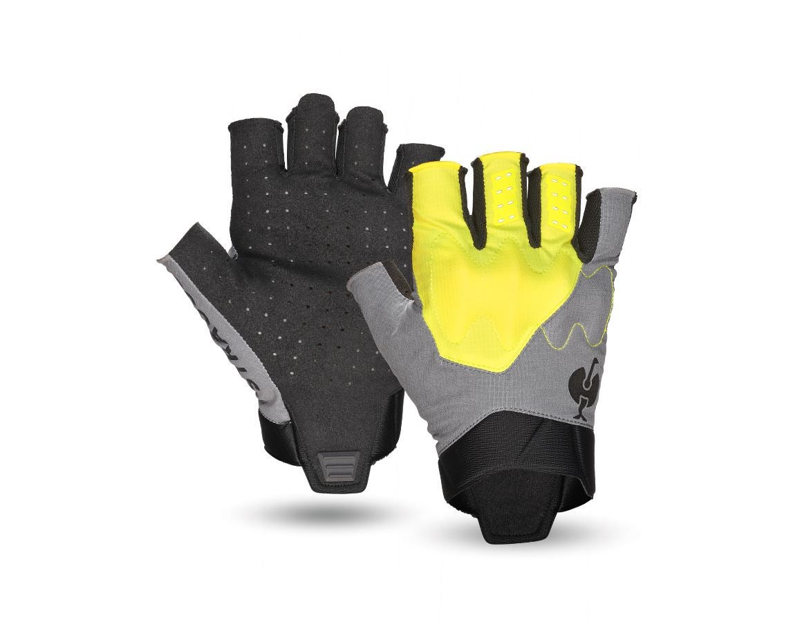 Hybride: Handschoenen e.s.trail, short + zuurgeel/bazaltgrijs/zwart