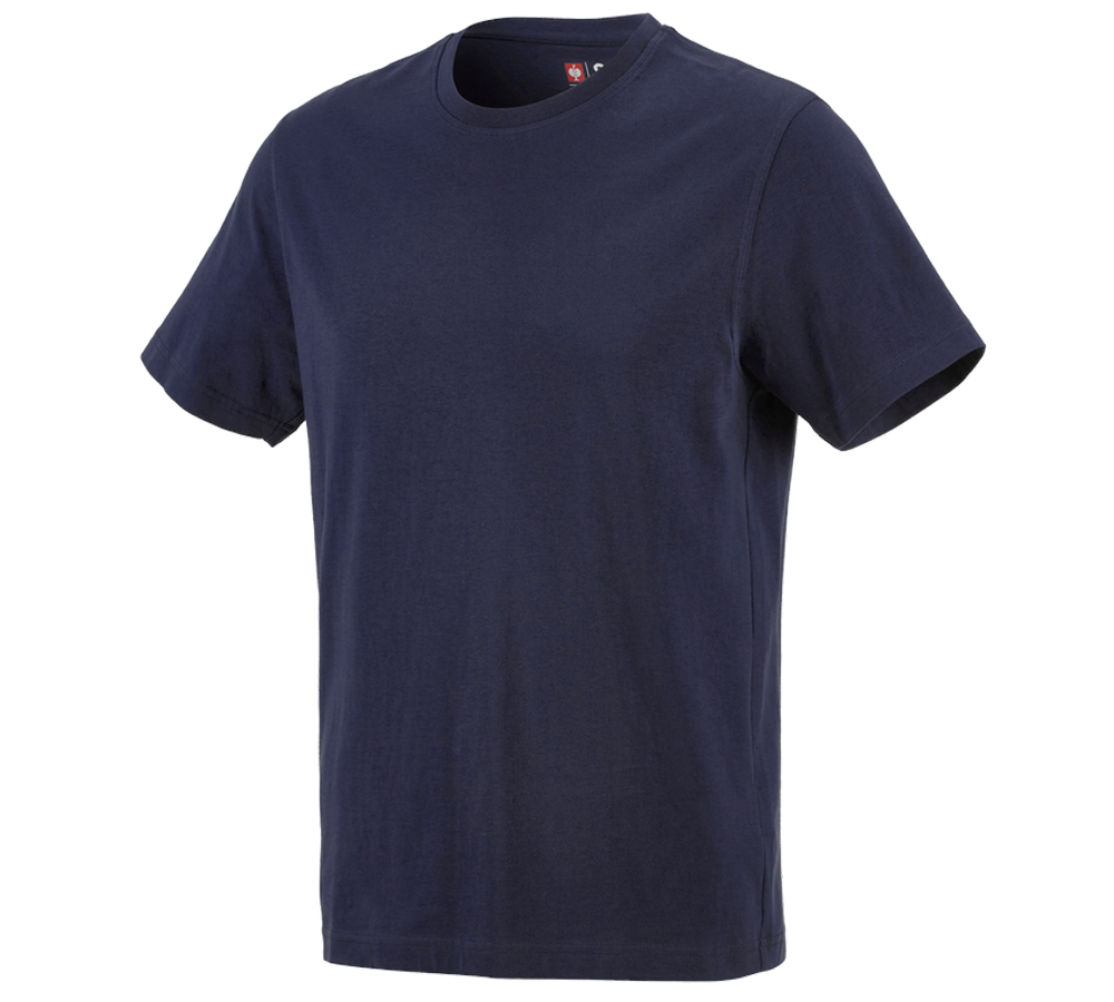 Schrijnwerkers / Meubelmakers: e.s. T-Shirt cotton + donkerblauw