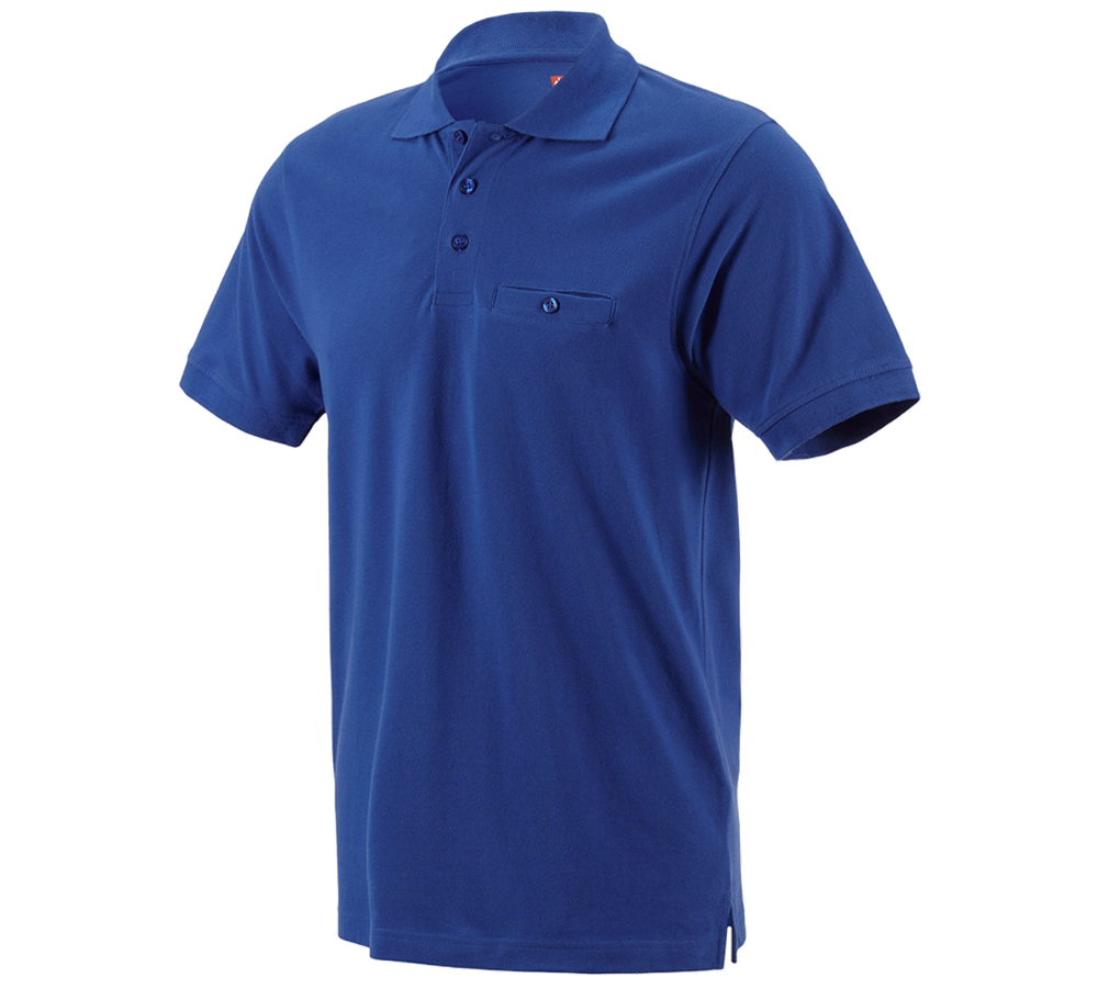 Bovenkleding: e.s. Polo-Shirt cotton Pocket + korenblauw