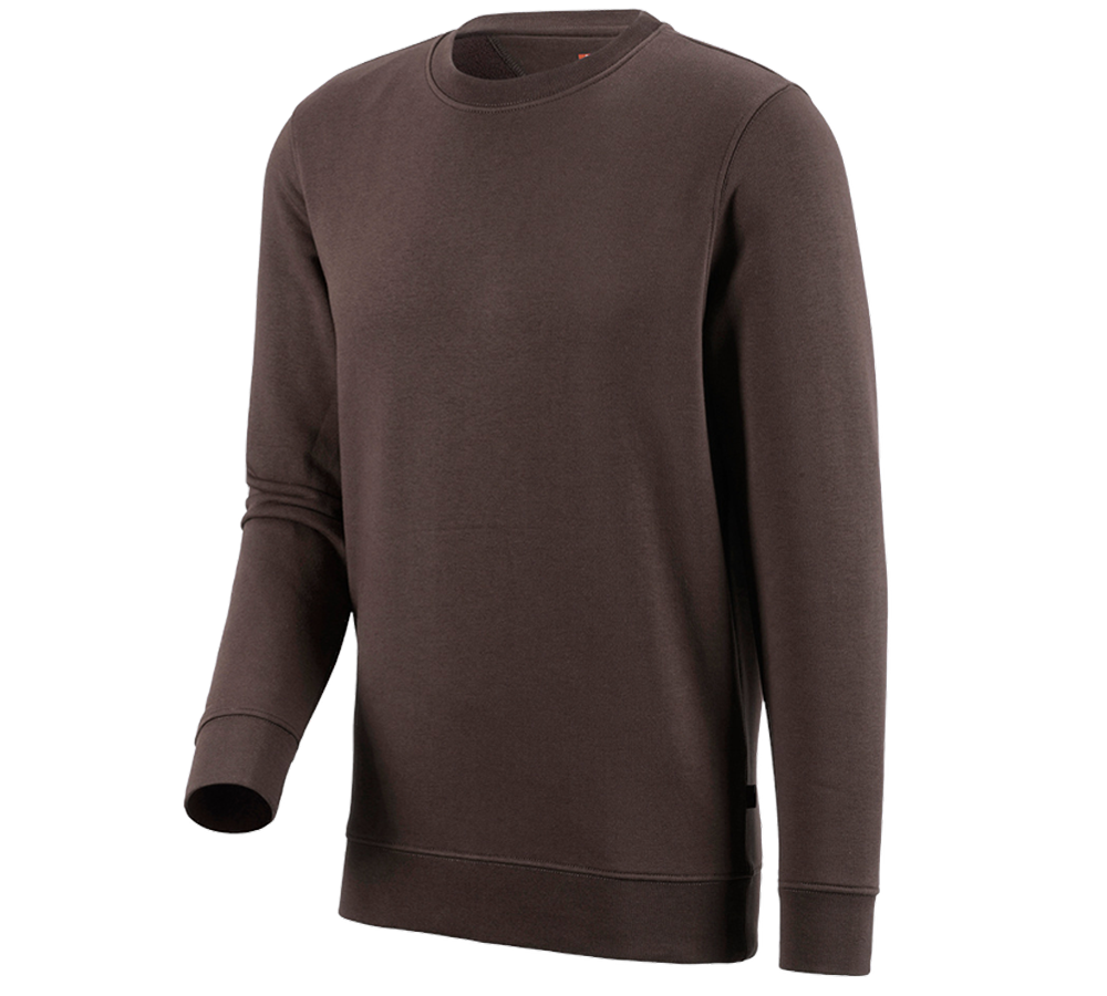 Bovenkleding: e.s. Sweatshirt poly cotton + kastanje