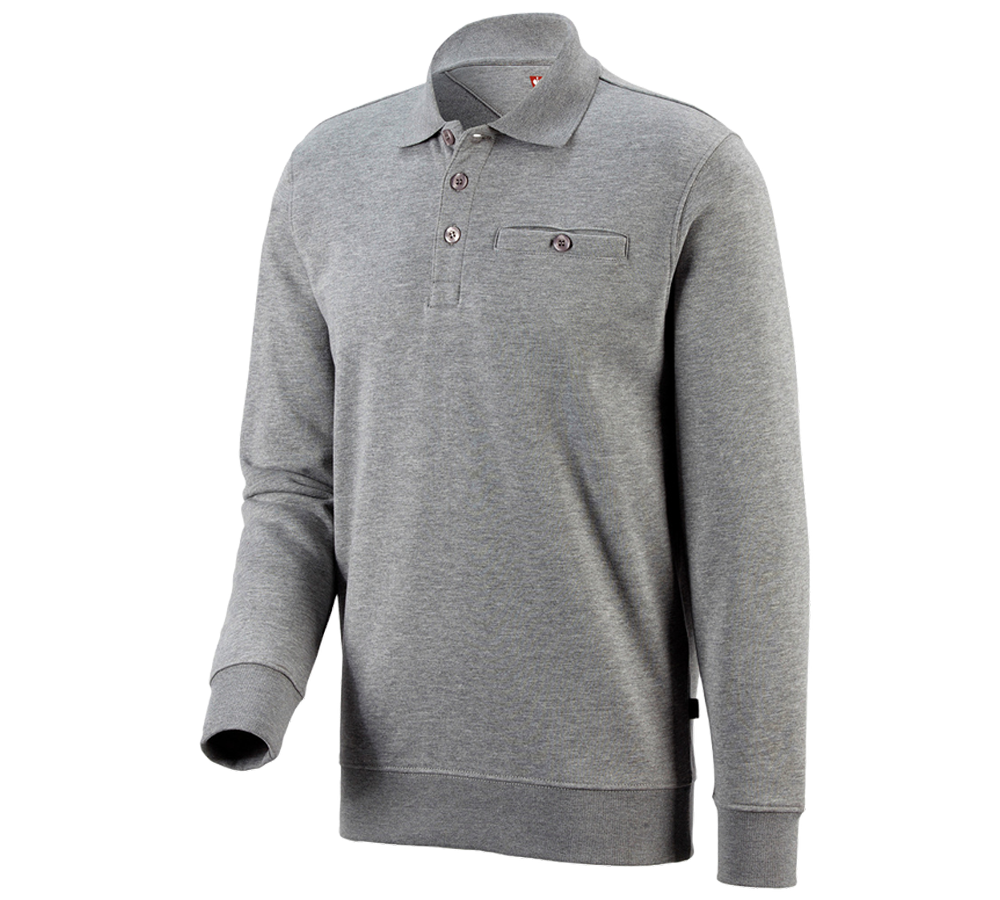 Bovenkleding: e.s. Sweatshirt poly cotton Pocket + grijs mêlee