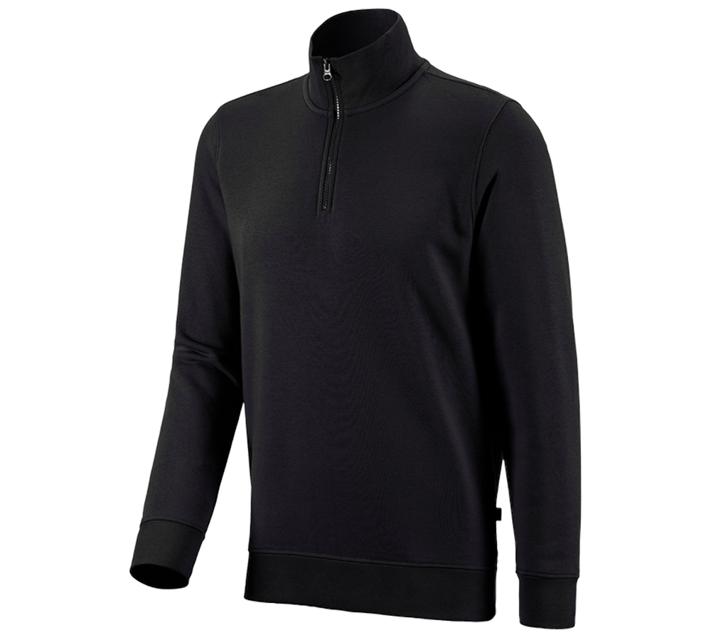 Bovenkleding: e.s. ZIP-Sweatshirt poly cotton + zwart