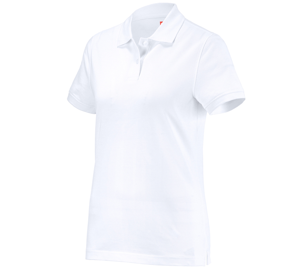 Tuin-/ Land-/ Bosbouw: e.s. Polo-Shirt cotton, dames + wit