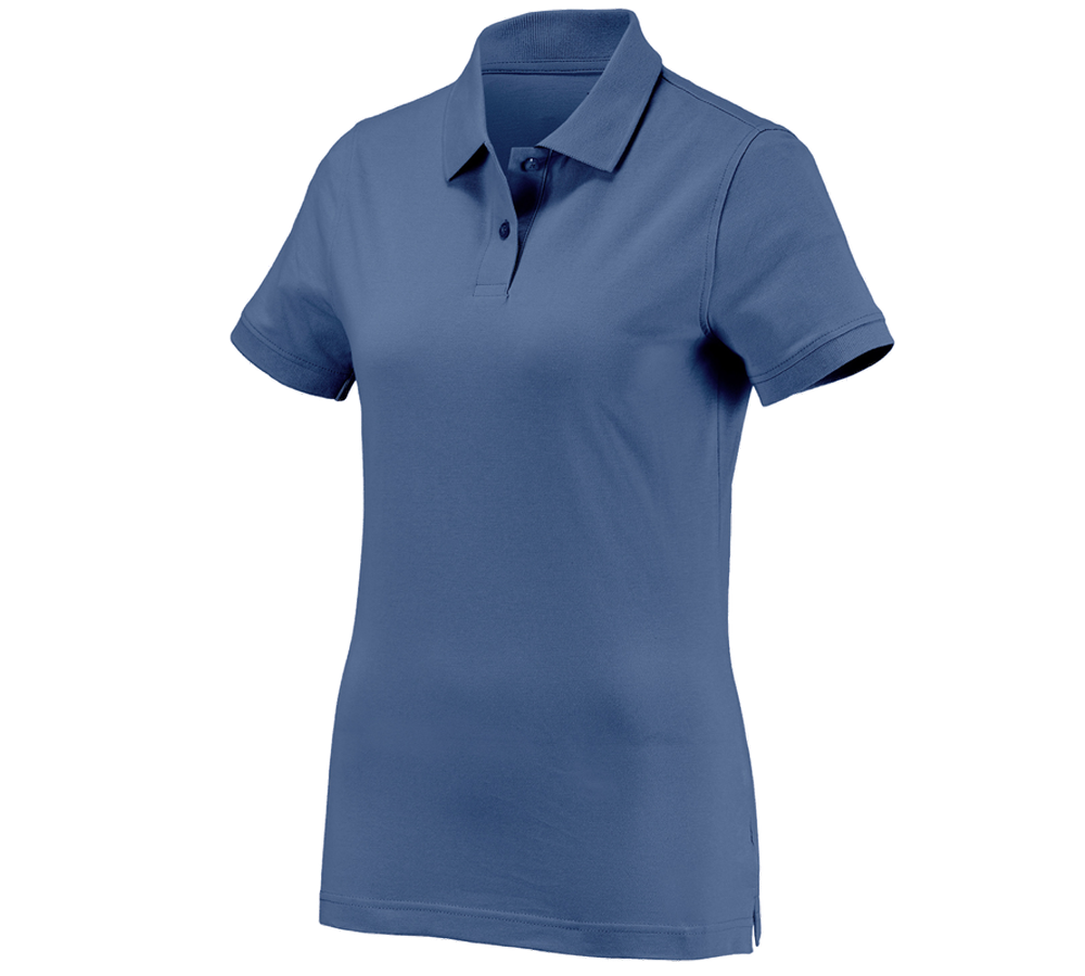 Tuin-/ Land-/ Bosbouw: e.s. Polo-Shirt cotton, dames + kobalt