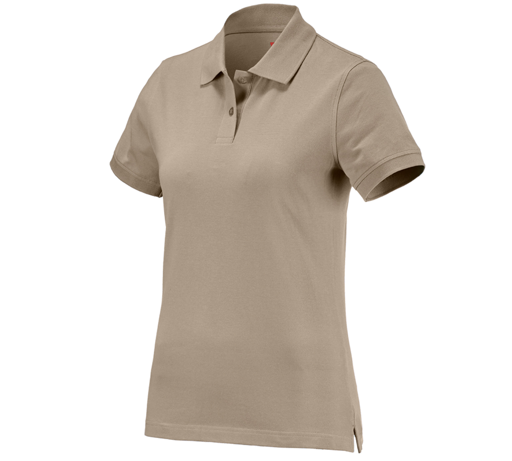 Bovenkleding: e.s. Polo-Shirt cotton, dames + leem