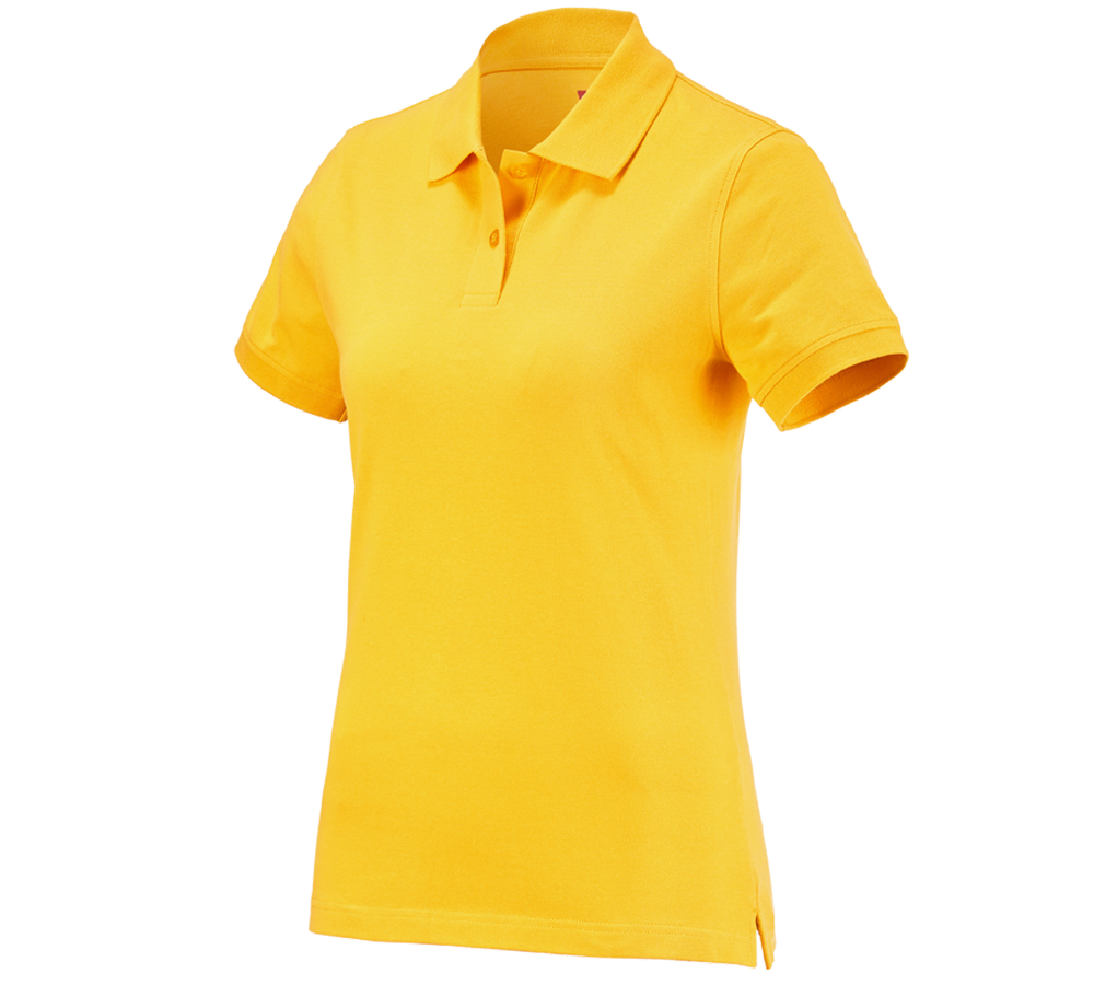 Loodgieter / Installateurs: e.s. Polo-Shirt cotton, dames + geel