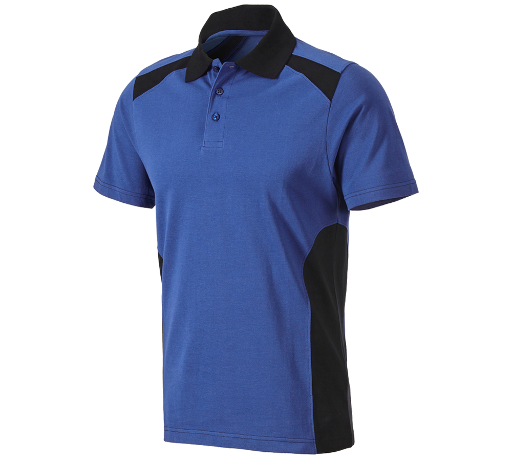 Tuin-/ Land-/ Bosbouw: Polo-Shirt cotton e.s.active + korenblauw/zwart