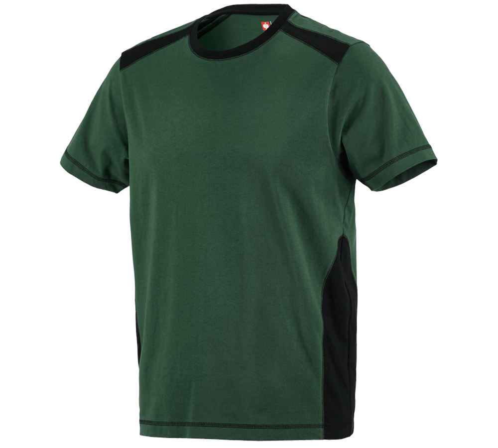 Tuin-/ Land-/ Bosbouw: T-Shirt cotton e.s.active + groen/zwart