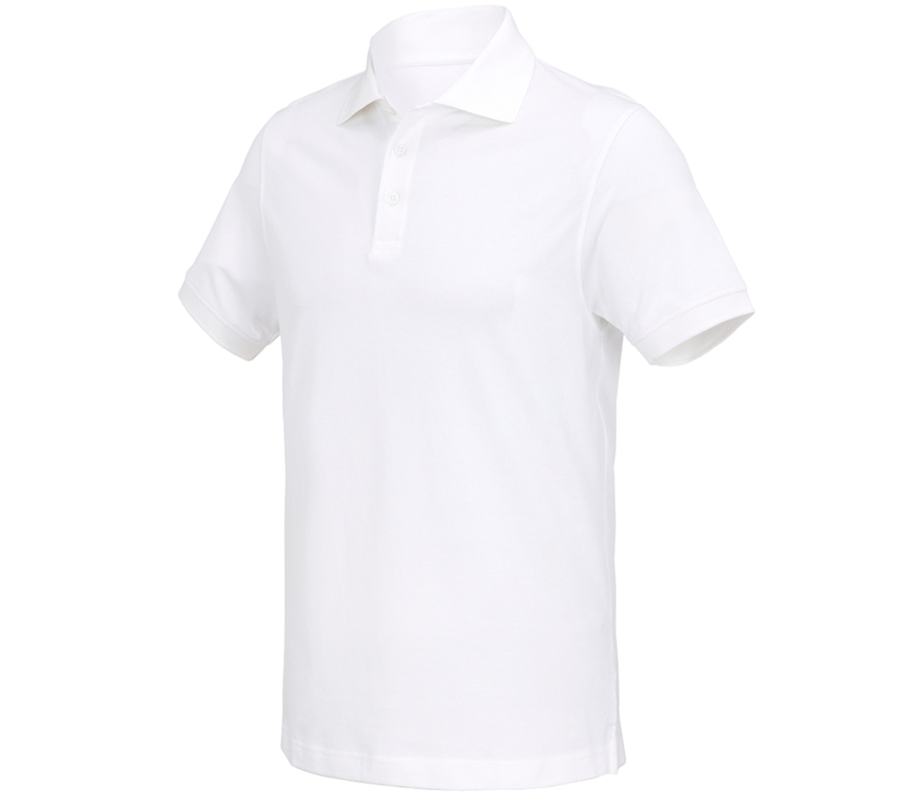 Bovenkleding: e.s. Polo-Shirt cotton Deluxe + wit
