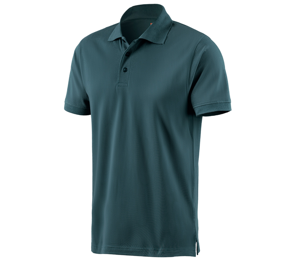 Bovenkleding: e.s. Polo-Shirt cotton + zeeblauw