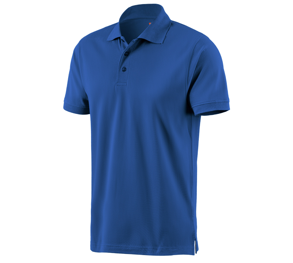 Bovenkleding: e.s. Polo-Shirt cotton + gentiaanblauw