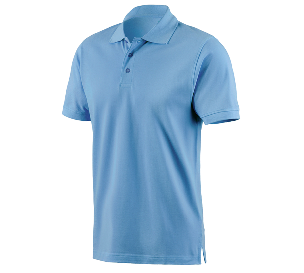 Tuin-/ Land-/ Bosbouw: e.s. Polo-Shirt cotton + azuurblauw