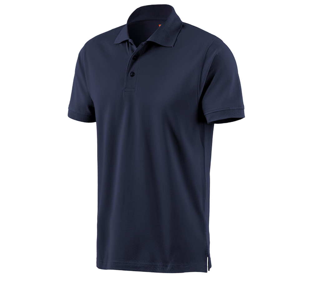 Bovenkleding: e.s. Polo-Shirt cotton + donkerblauw