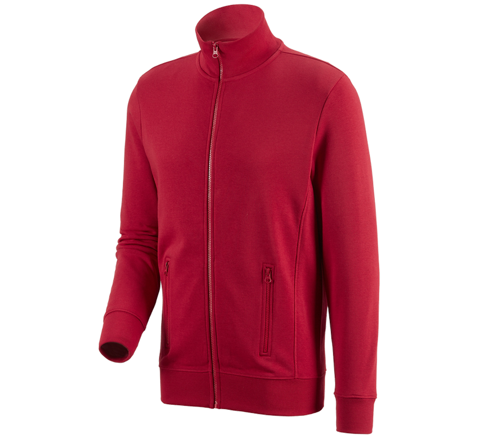 Bovenkleding: e.s. Sweatjack poly cotton + rood