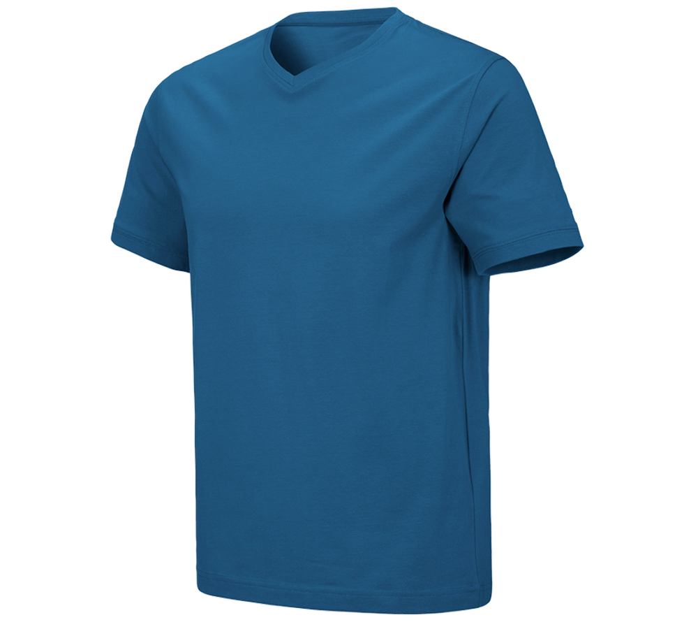 Bovenkleding: e.s. T-shirt cotton stretch V-Neck + atol
