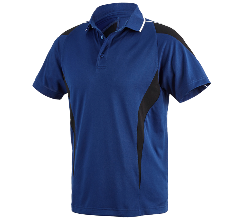 Bovenkleding: e.s. Funktioneel Polo-Shirt poly Silverfresh + korenblauw/zwart