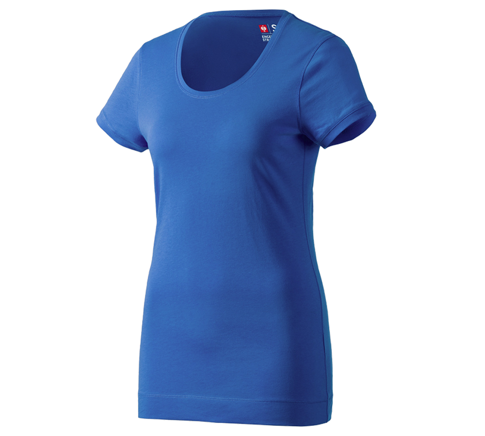 Bovenkleding: e.s. Long-Shirt cotton, dames + gentiaanblauw