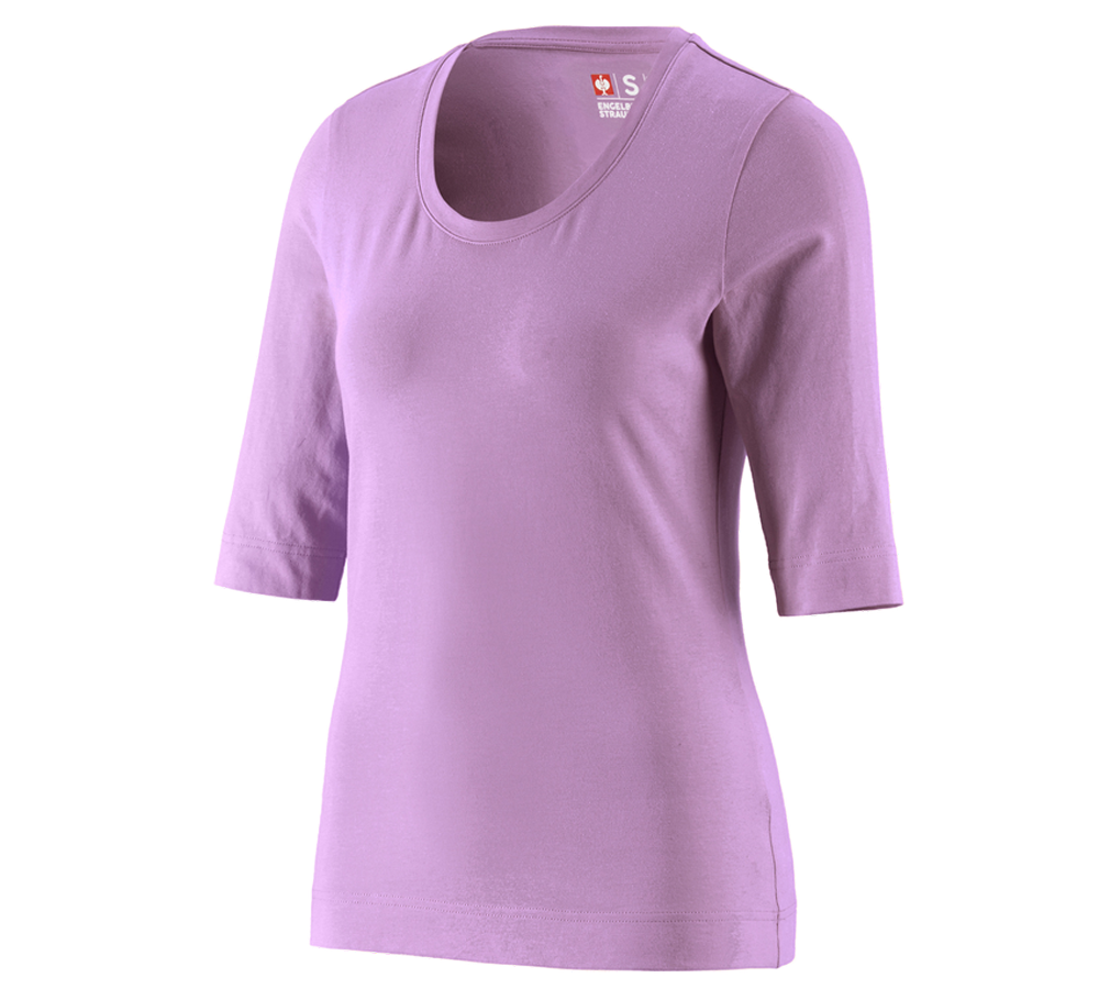 Tuin-/ Land-/ Bosbouw: e.s. Shirt 3/4-mouw cotton stretch, dames + lavendel