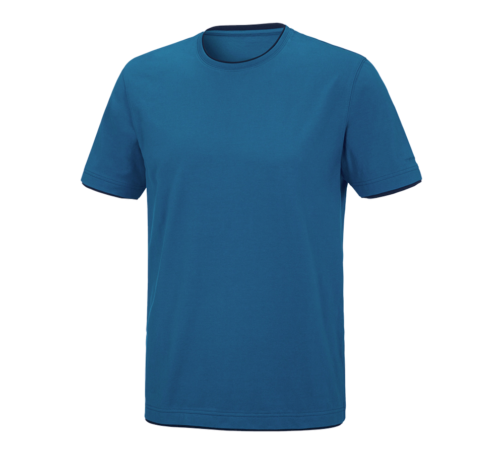 Tuin-/ Land-/ Bosbouw: e.s. T-Shirt cotton stretch Layer + atol/donkerblauw