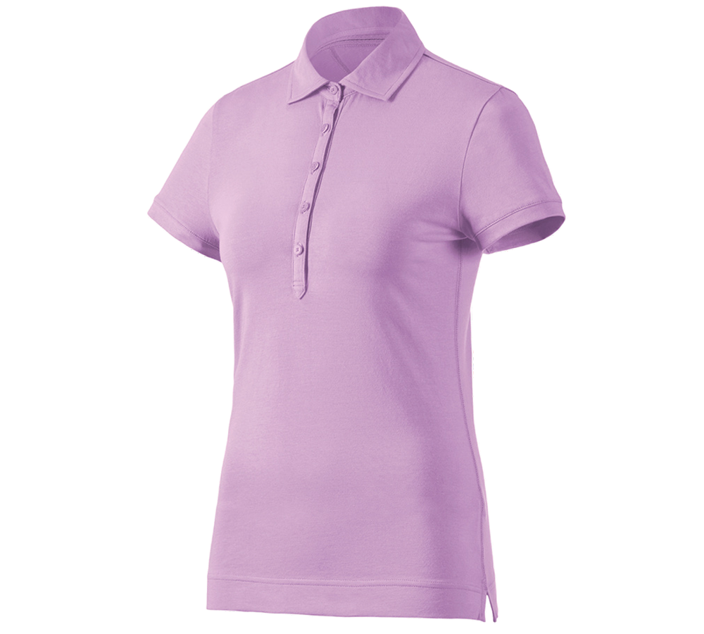 Bovenkleding: e.s. Polo-Shirt cotton stretch, dames + lavendel