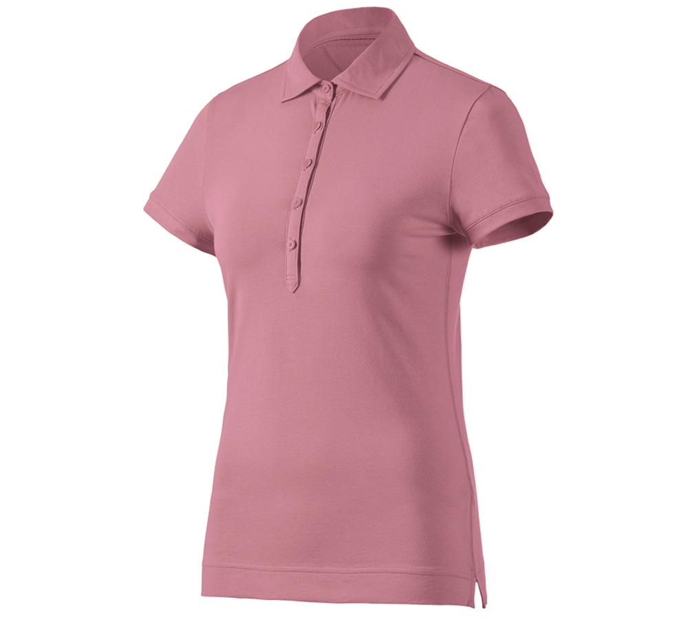 Bovenkleding: e.s. Polo-Shirt cotton stretch, dames + oudroze