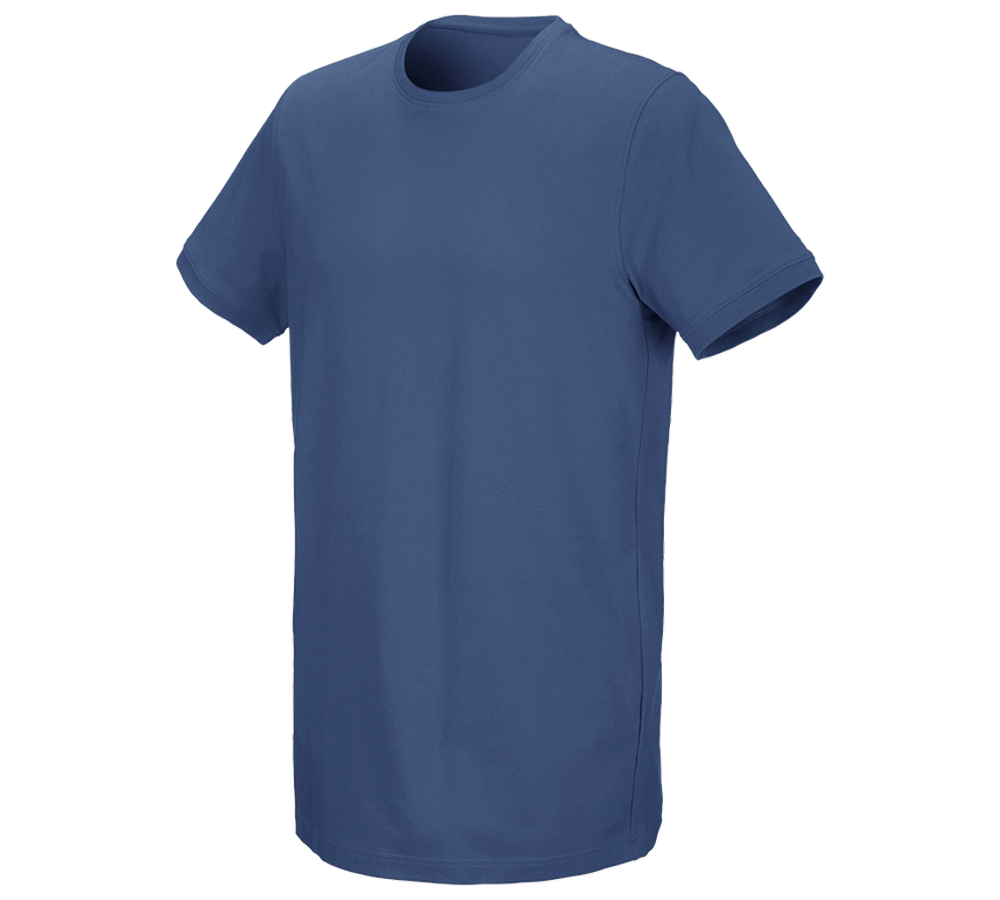 Tuin-/ Land-/ Bosbouw: e.s. T-Shirt cotton stretch, long fit + kobalt