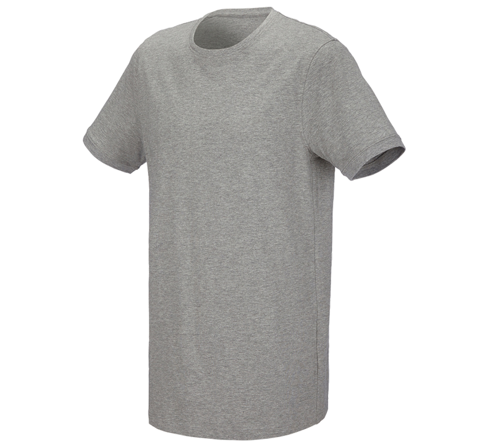 Loodgieter / Installateurs: e.s. T-Shirt cotton stretch, long fit + grijs mêlee