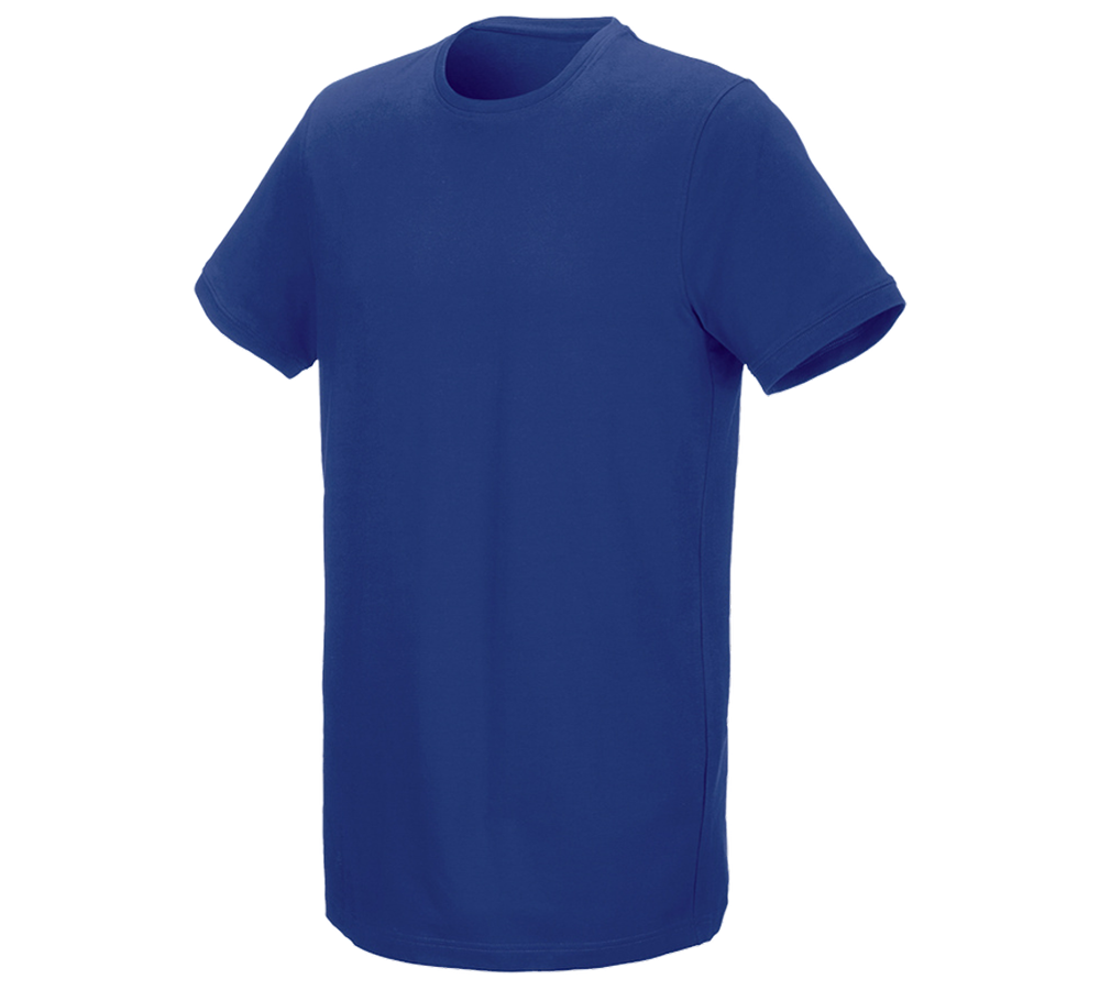 Bovenkleding: e.s. T-Shirt cotton stretch, long fit + korenblauw
