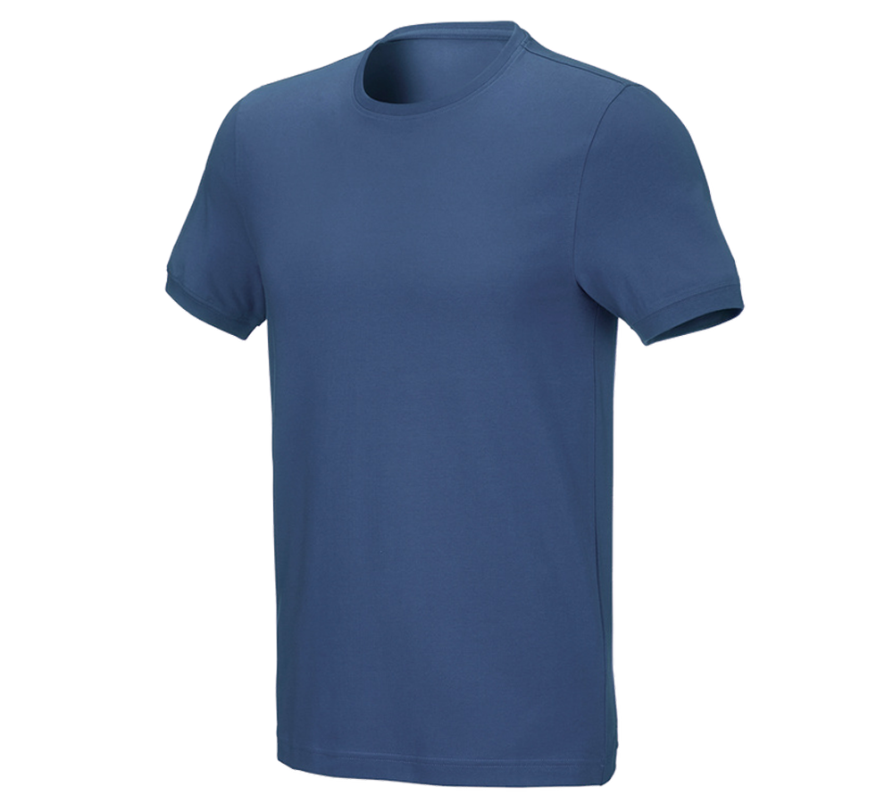 Bovenkleding: e.s. T-Shirt cotton stretch, slim fit + kobalt