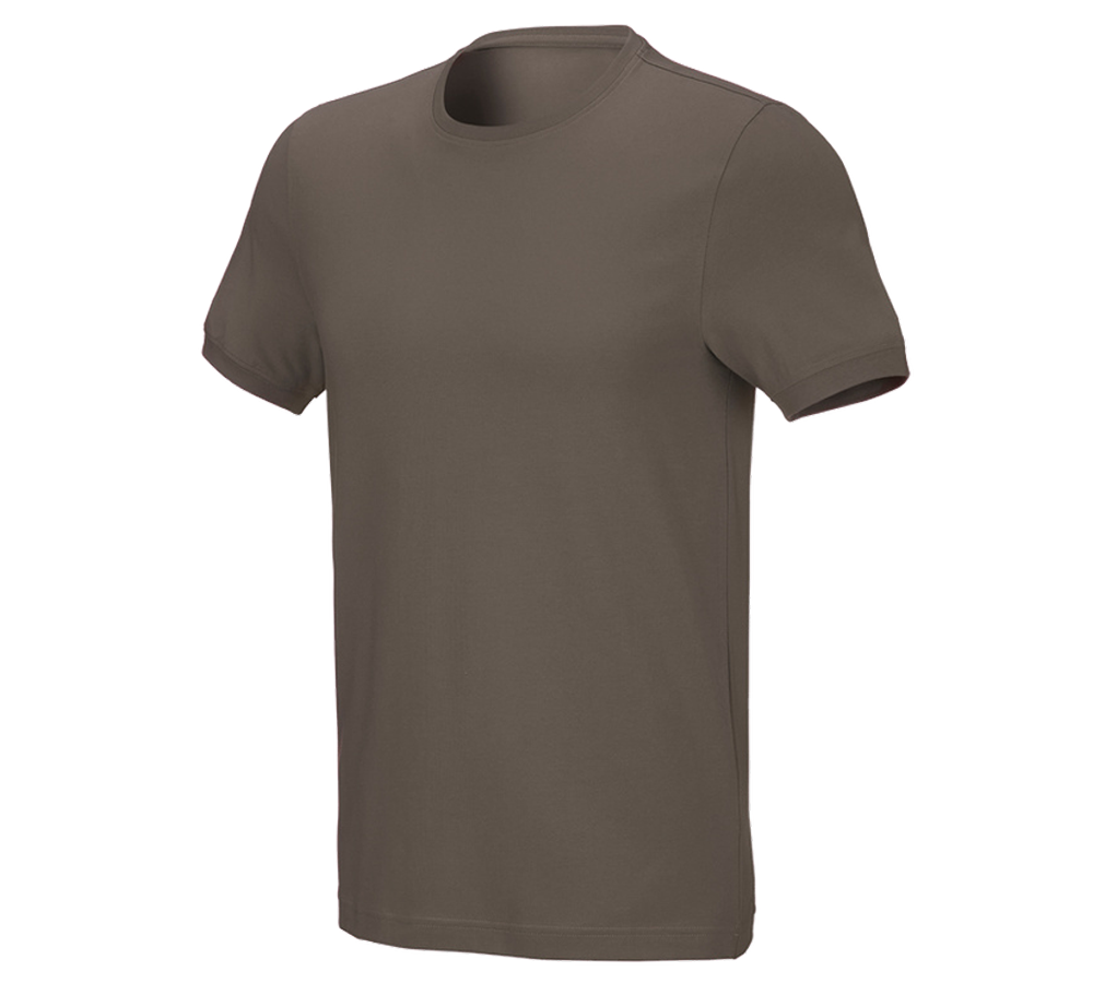 Bovenkleding: e.s. T-Shirt cotton stretch, slim fit + steen