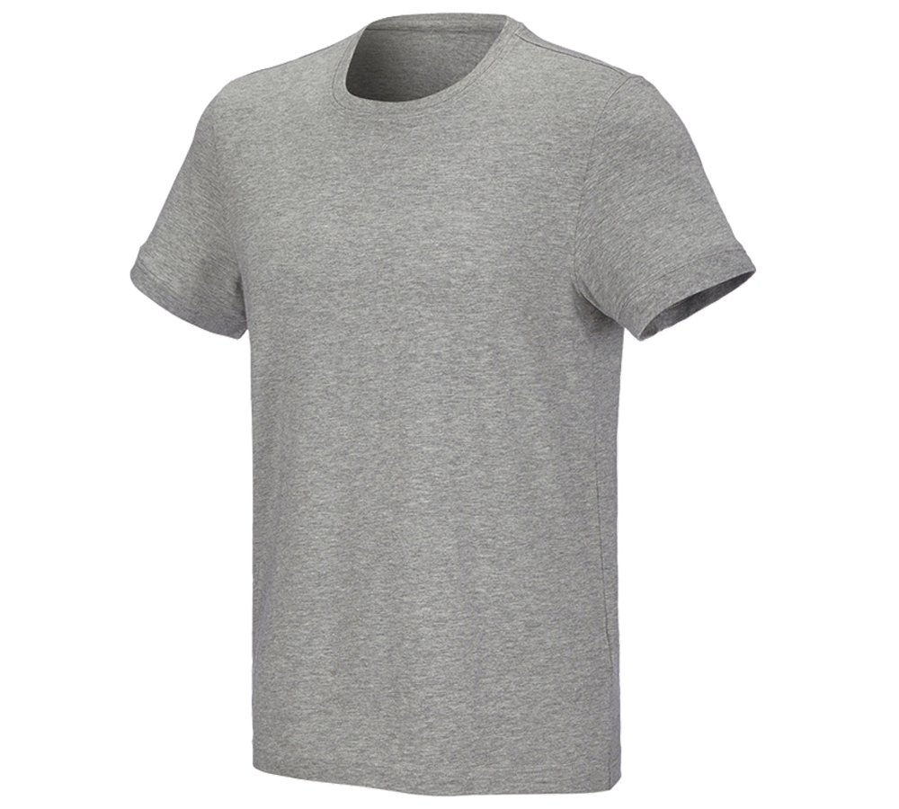 Tuin-/ Land-/ Bosbouw: e.s. T-Shirt cotton stretch + grijs mêlee