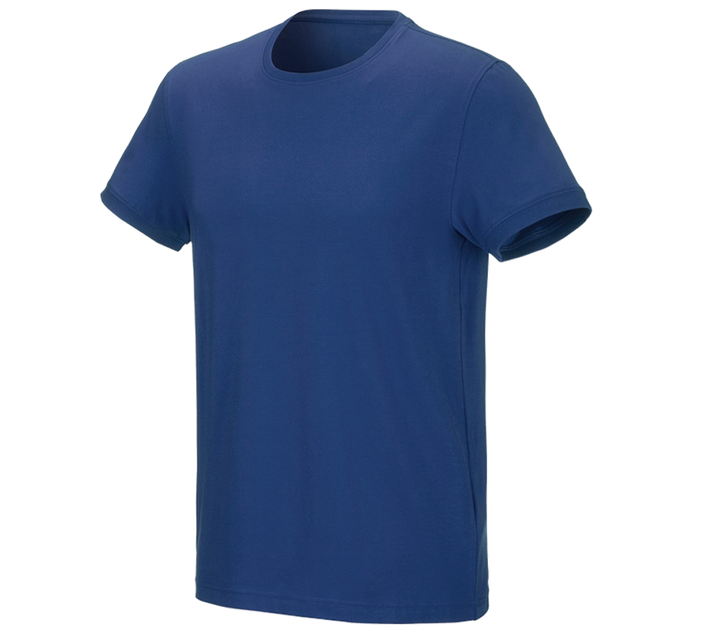 Tuin-/ Land-/ Bosbouw: e.s. T-Shirt cotton stretch + alkalisch blauw