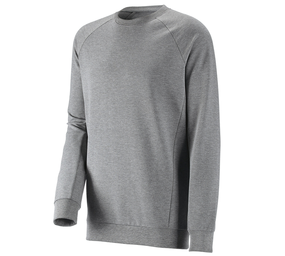 Bovenkleding: e.s. Sweatshirt cotton stretch, long fit + grijs mêlee